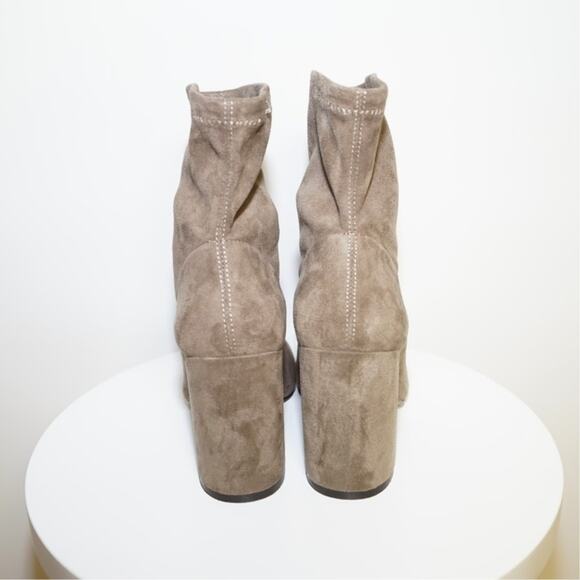 BCBGeneration - Lilianna Ankle Sock Bootie in Taupe Stretch Suede / Size 6.5 - Picture 3 of 7